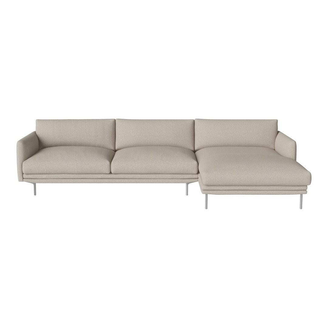 Modern beige sectional sofa with a sleek design and plush cushions, perfect for any contemporary living space.