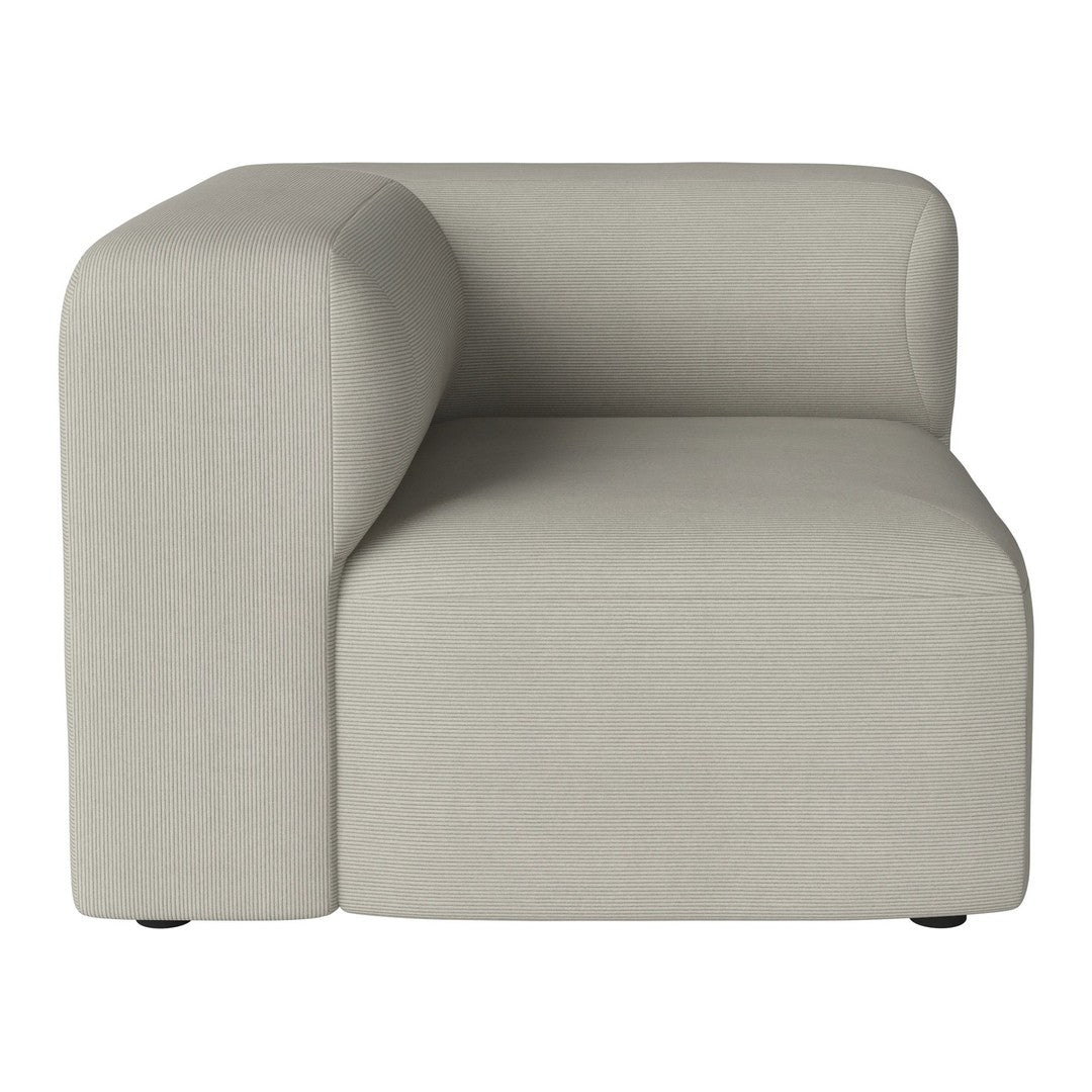 Light beige modern sofa with clean lines and a solid, minimalist design. Perfect for contemporary spaces.