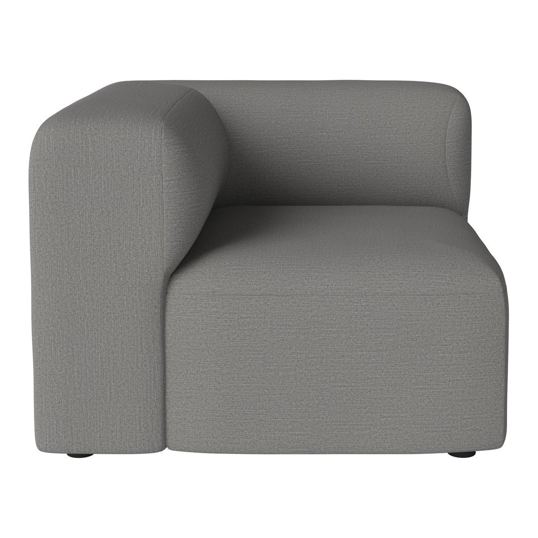 Gray textured couch corner piece with a modern, minimalist design and smooth finish. Perfect for contemporary decor.