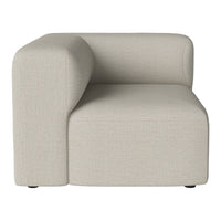 Beige modular sofa chair with a smooth, textured fabric and minimalistic design. Perfect for modern decor.