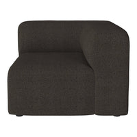 Dark brown textured upholstery with a smooth, modern design. Perfect for contemporary living spaces.