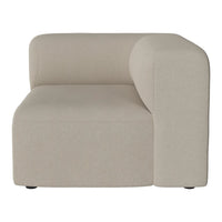 Beige modern modular sofa with a minimalist design and smooth, textured fabric. Perfect for contemporary settings.