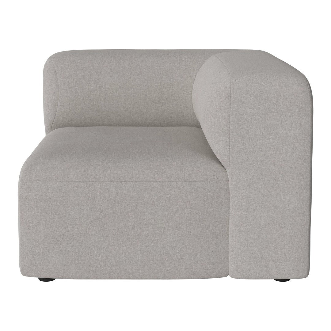 Light gray modular sofa with a simple, smooth texture and modern design. Perfect for contemporary interiors.