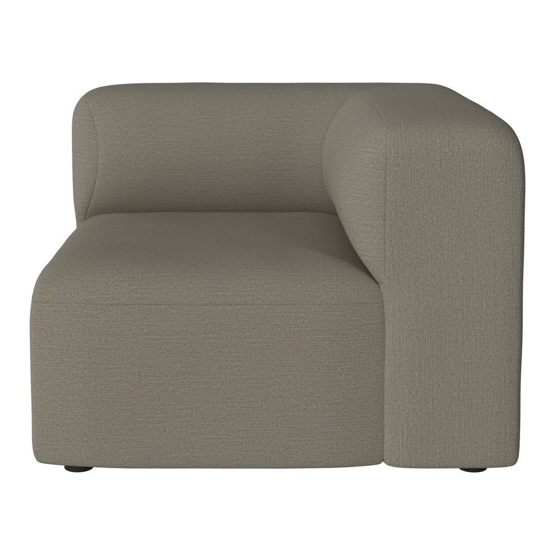 "Soft grey modular sofa with a textured, contemporary pattern; ideal for modern living spaces."