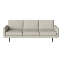 Light gray modern sofa with a sleek, minimalist design and smooth upholstery. Perfect for contemporary living spaces.