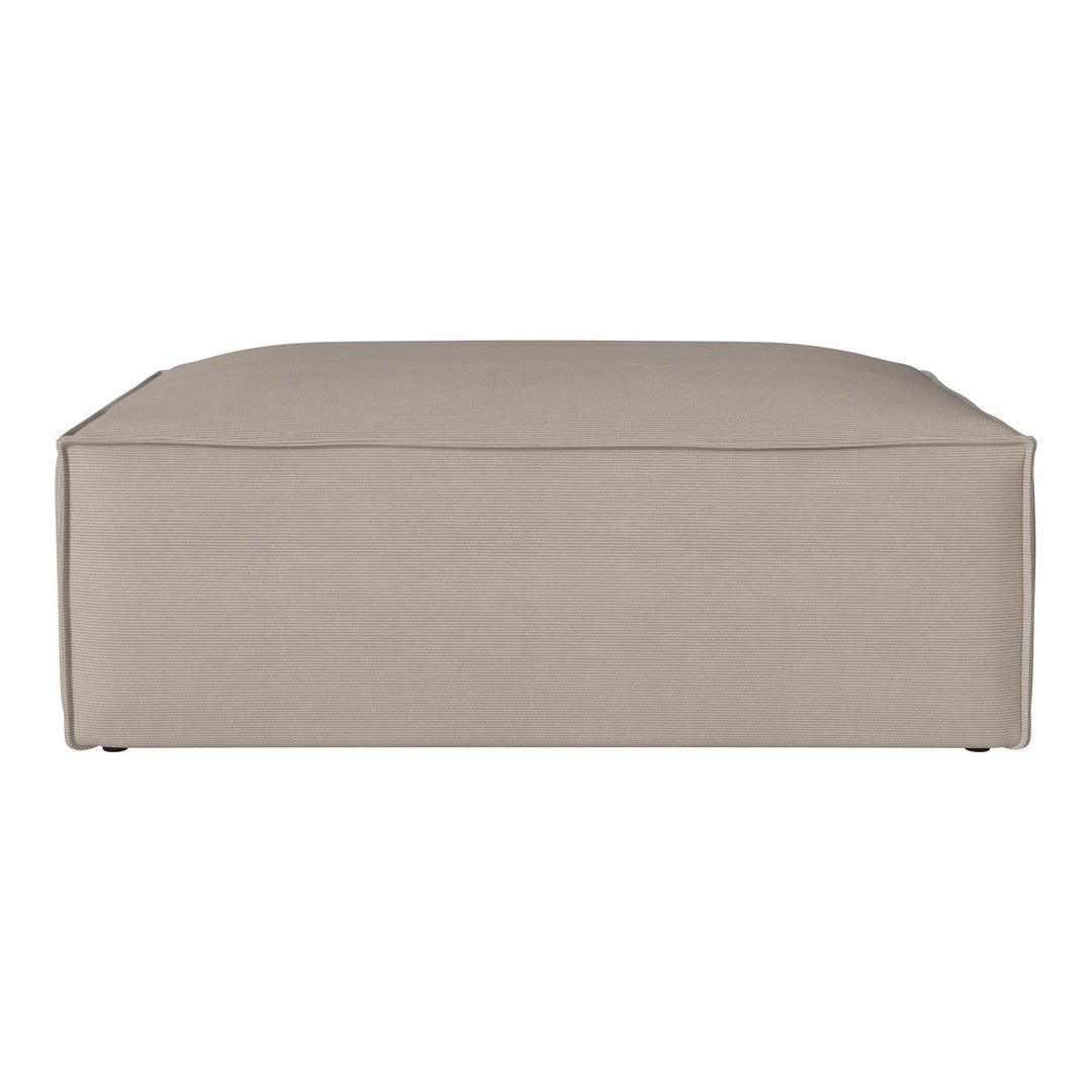 Neutral beige upholstery with a smooth, solid fabric pattern, perfect for modern living spaces.
