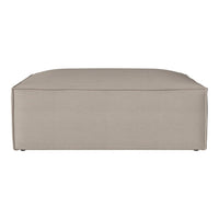 Neutral beige upholstery with a smooth, solid fabric pattern, perfect for modern living spaces.