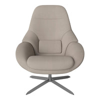Stylish beige armchair with a smooth, minimalistic design and soft, elegant contours. Perfect for modern decor.