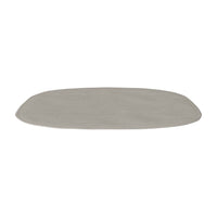 Soft gray oval placemat with a smooth texture, perfect for elegant dining settings or casual table decor.