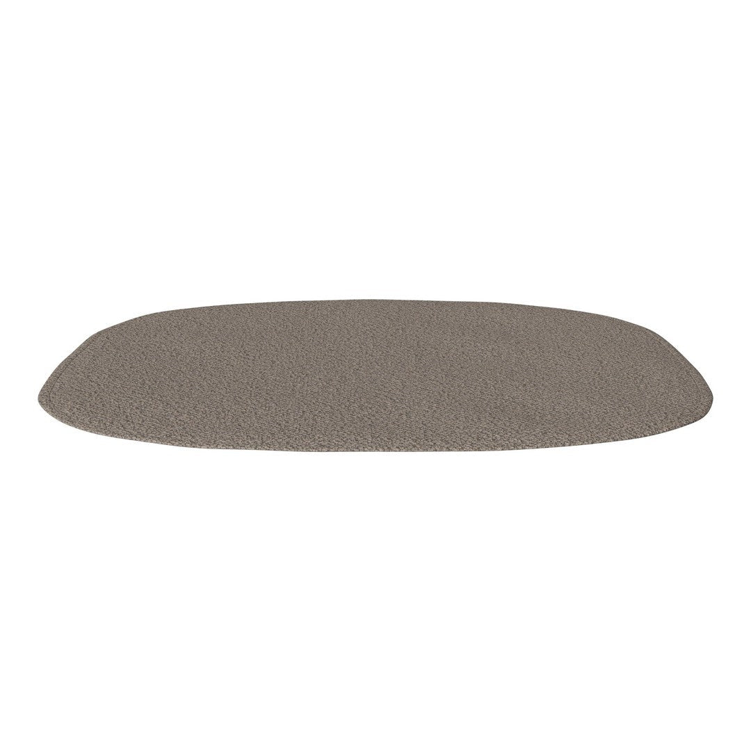 Soft, taupe kitchen mat with a textured surface, ideal for comfort and style in any home décor.