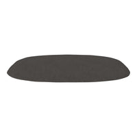 "Textured dark gray mat with soft, rounded edges, ideal for modern and minimalist decor."