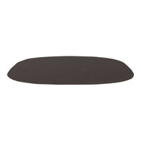 Dark brown rectangular mat with a smooth, minimalist design and rounded edges, perfect for modern decor.
