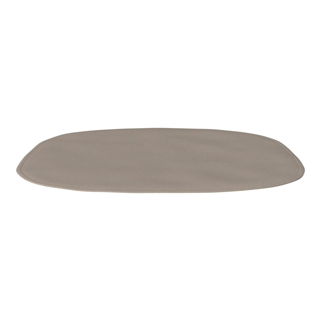 Soft taupe rectangular placemat with a smooth, matte finish, adding elegance to any table setting.