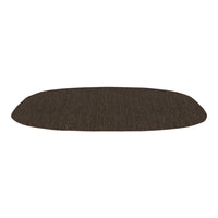 Textured dark brown oblong rug with a smooth surface, ideal for modern or rustic decor styles.