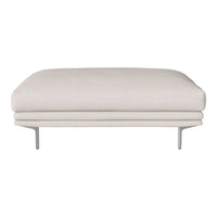 Light beige upholstery with smooth, minimalistic design and sleek metal legs. Ideal for modern decor.