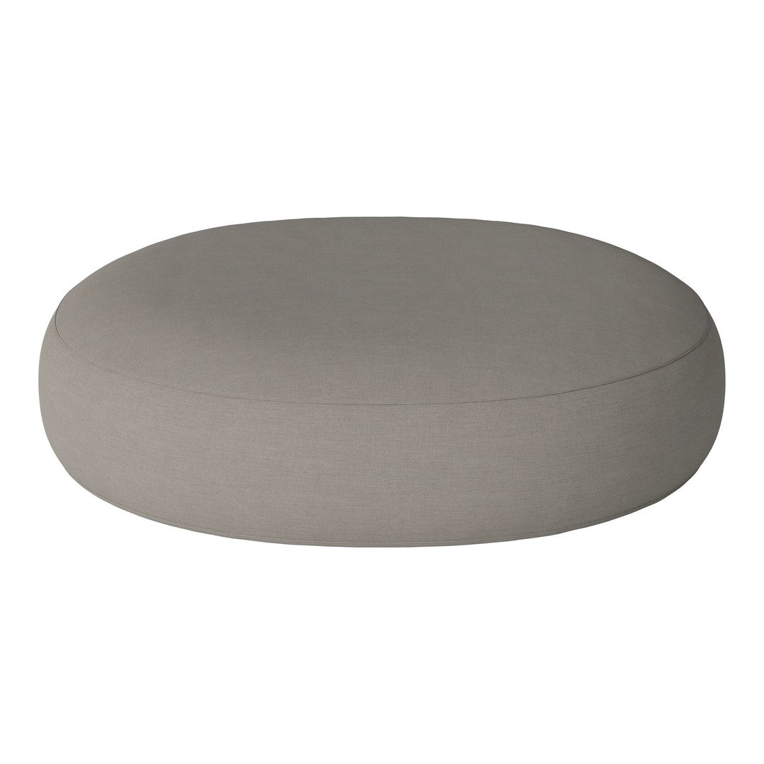 Gray oval cushion with a smooth, seamless texture, perfect for modern decor. Neutral tone complements any setting.