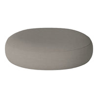 Gray oval cushion with a smooth, seamless texture, perfect for modern decor. Neutral tone complements any setting.