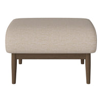 Beige textured upholstery with a subtle pattern, complemented by natural wood legs. Ideal for modern interiors.