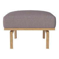 Light gray upholstery with a smooth texture, paired with natural wood legs for a minimalist style.