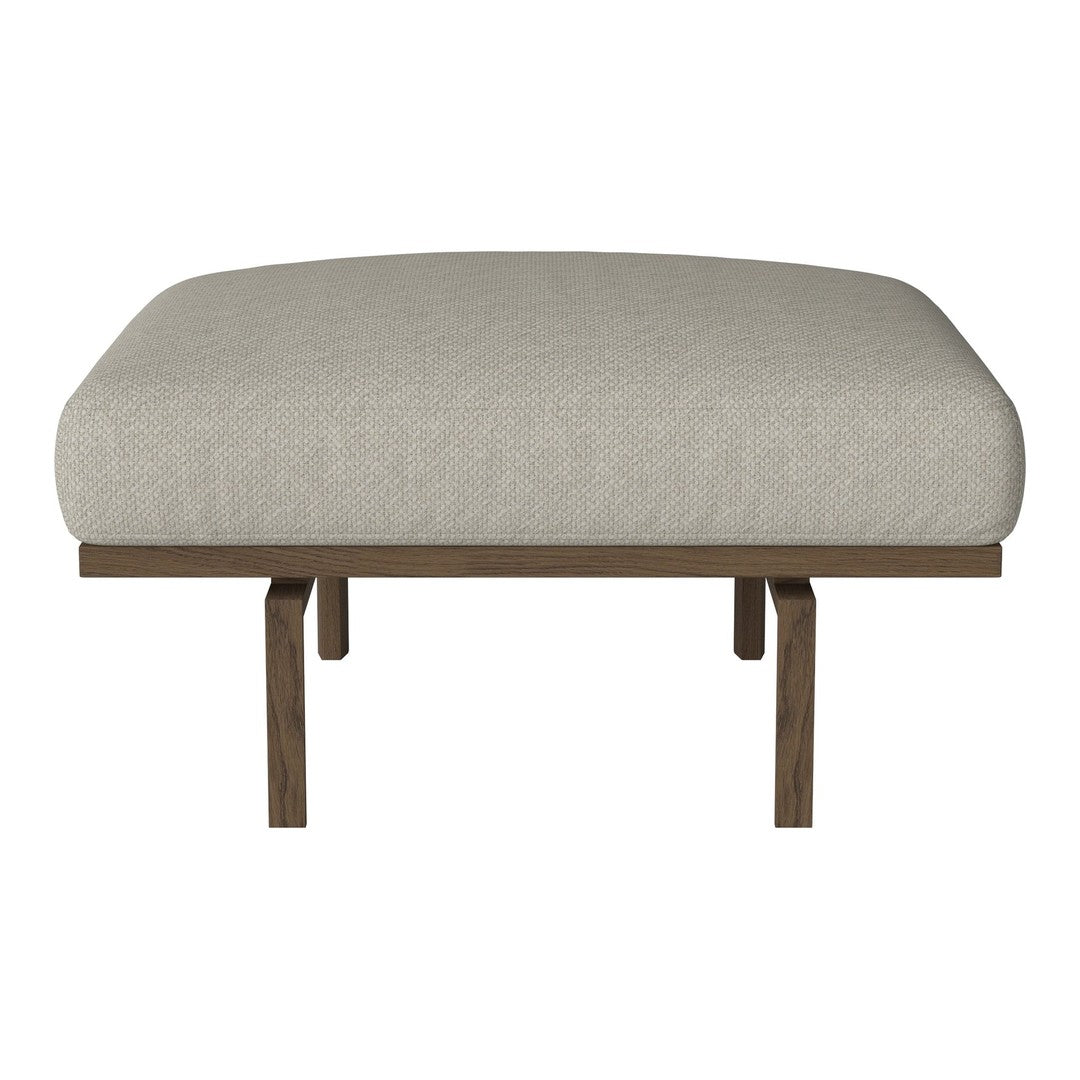 "Beige upholstery with a smooth texture on a wooden frame, minimalistic design perfect for modern decor."