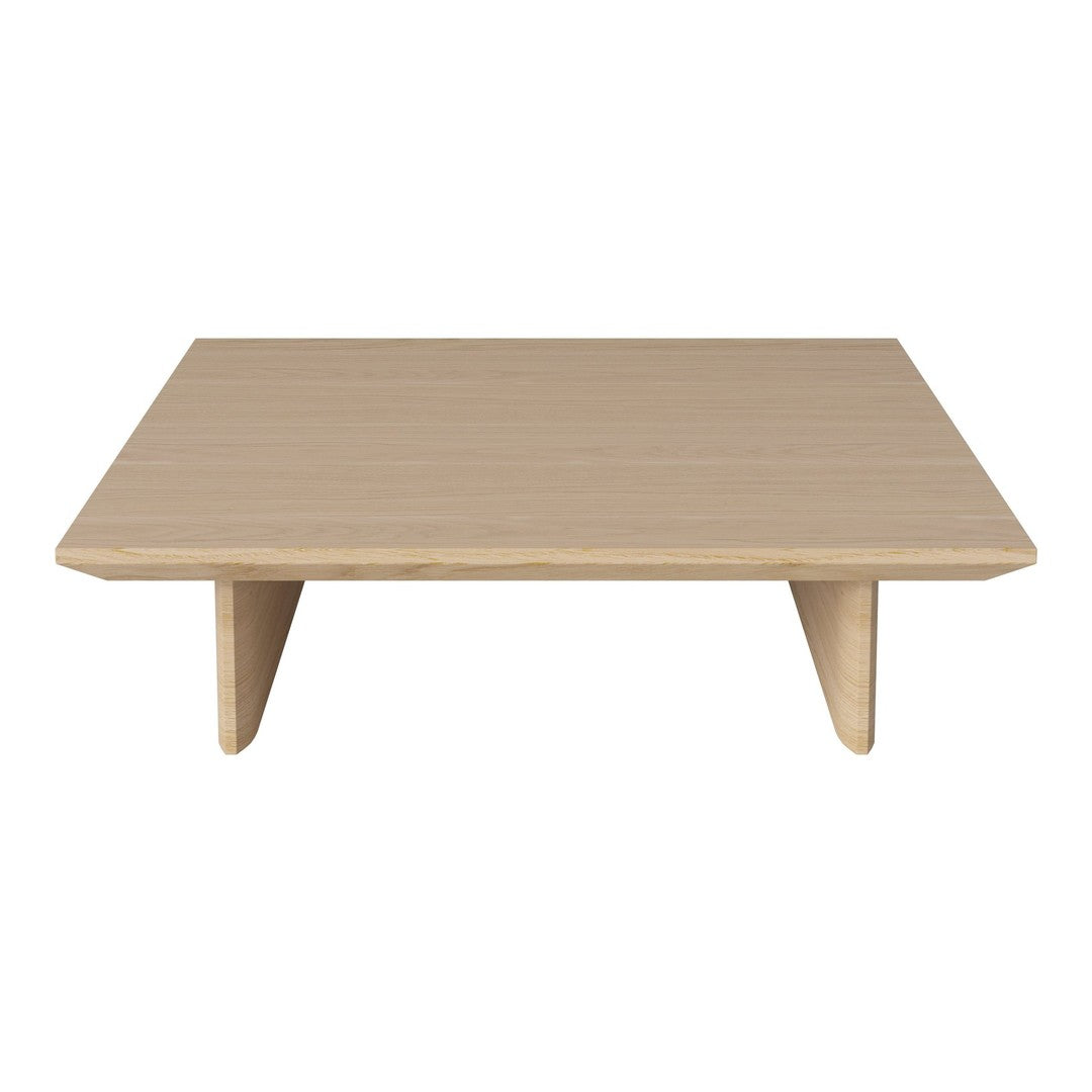 Light wood coffee table with a minimalist design and smooth surface, featuring subtle grain patterns.