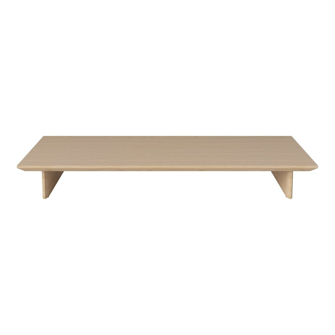 Beige minimalist coffee table with a smooth surface and simple, modern design. Ideal for contemporary decor.