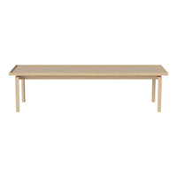 Light wooden table with a smooth, minimalist design and natural grain pattern, ideal for modern decor.