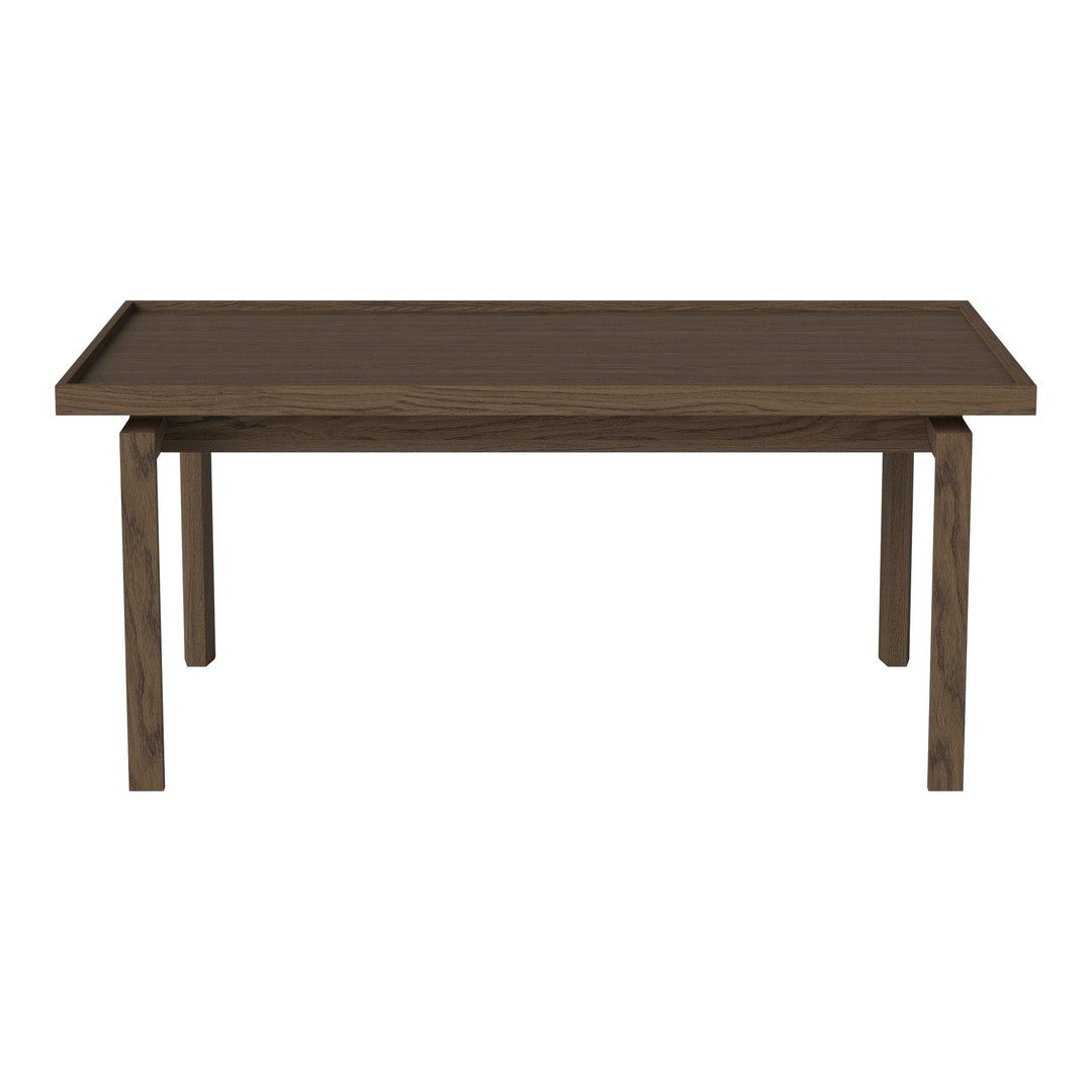 Brown wooden dining table with a simple, sleek design and straight legs. Ideal for modern interiors.