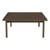 Brown rectangular table with a smooth finish and simple design, perfect for modern decor.