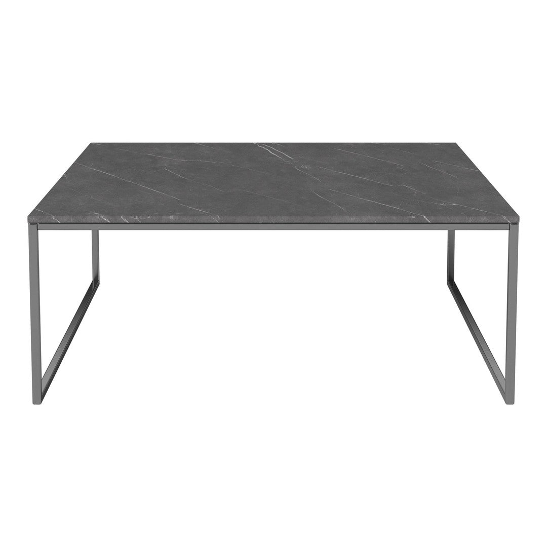 Stylish gray tabletop with subtle patterns and sleek metal frame, ideal for modern decor.