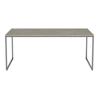 Gray stone tabletop with a sleek, minimalistic metal frame. Modern design ideal for contemporary spaces.