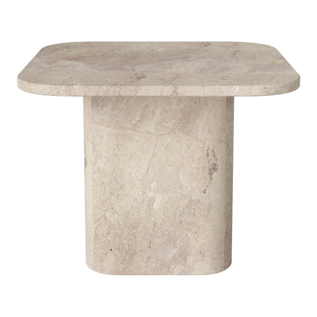 Elegant light beige tabletop with a smooth, matte finish, featuring soft, natural stone patterns.