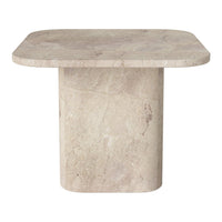 Elegant light beige tabletop with a smooth, matte finish, featuring soft, natural stone patterns.