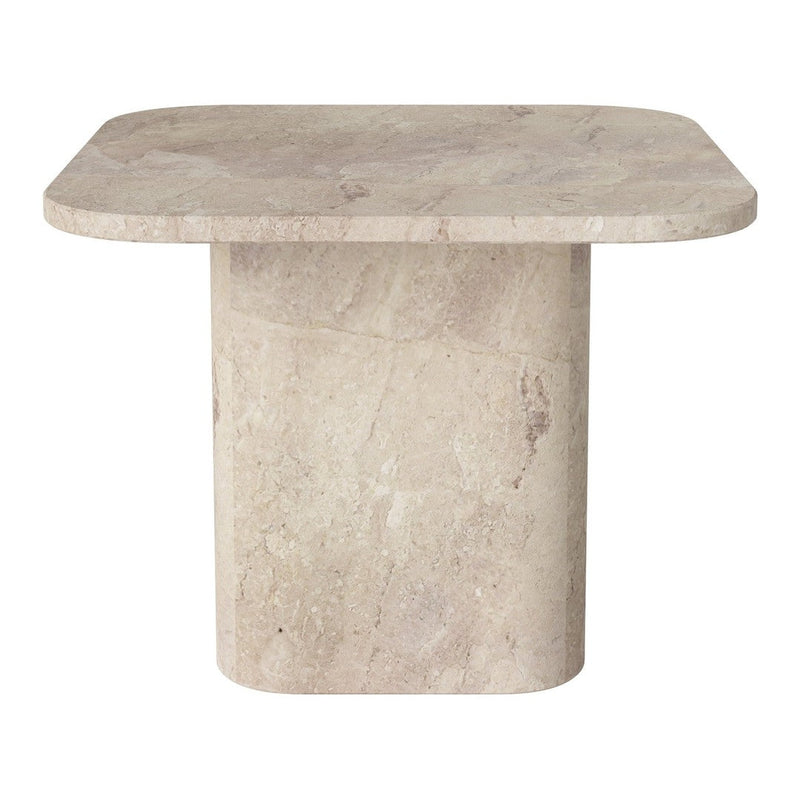 Elegant light beige tabletop with a smooth, matte finish, featuring soft, natural stone patterns.