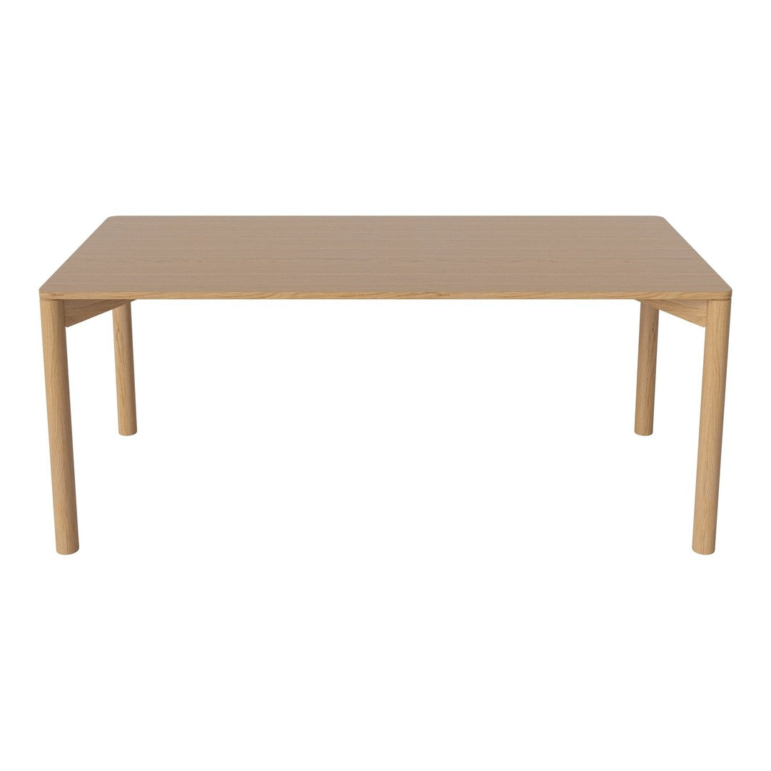 Light beige rectangular table with a smooth, solid surface and clean, minimalistic design. Perfect for any modern space.