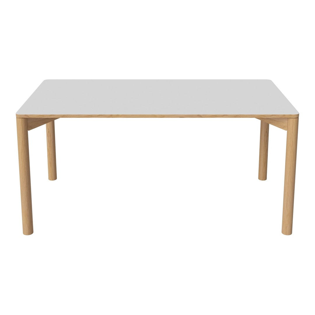 White tabletop with natural wood legs, featuring a minimalist design perfect for modern decor.