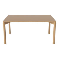 Light oak rectangular dining table, featuring a smooth natural finish with simple, clean lines and no visible patterns.