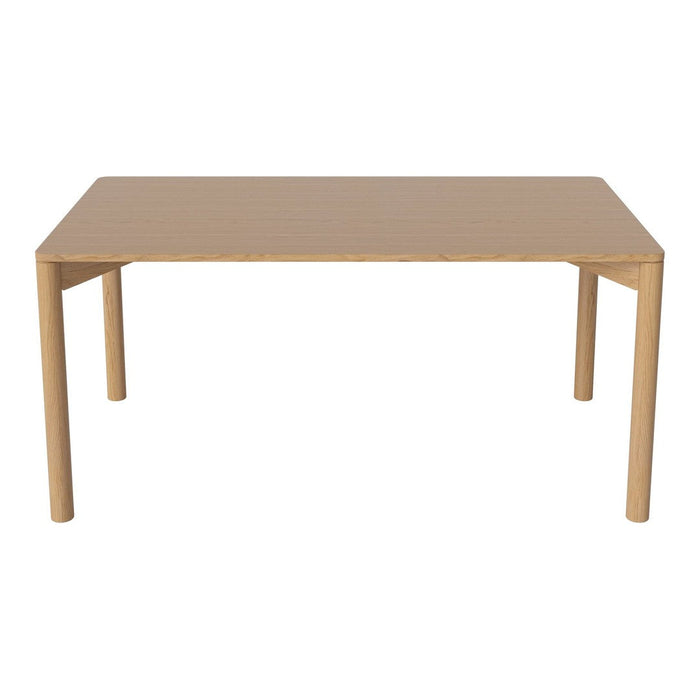 Light oak rectangular dining table, featuring a smooth natural finish with simple, clean lines and no visible patterns.