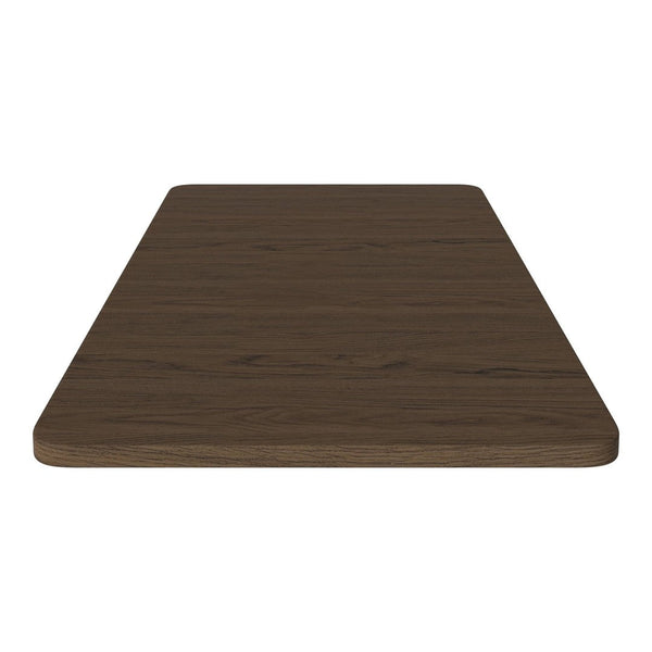 Dark walnut tabletop with a smooth finish and subtle wood grain pattern. Perfect for modern furnishings.