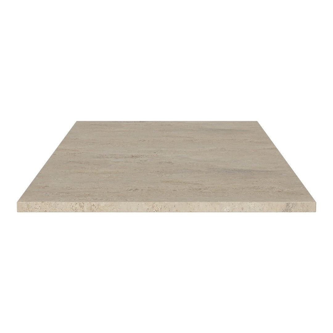 Light beige square stone slab with subtle natural texture and smooth finish, ideal for countertops or decor.