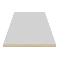Gray smooth surface with a natural wood edge, ideal for modern home decor and furniture projects.