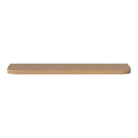 Light oak wood shelf with a smooth finish and rounded edges, showcasing a natural wood grain pattern.