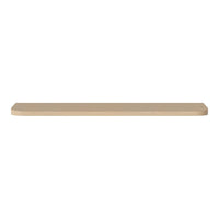 Light beige wooden shelf with a smooth, flat surface and rounded edges. Ideal for minimalist decor.