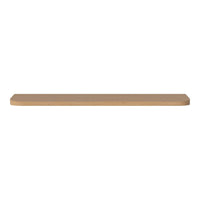 Light oak wooden shelf with a smooth, natural finish and clean lines, perfect for modern decor.
