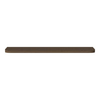 Dark brown wooden shelf with a smooth, matte finish and clean, modern edges. Ideal for minimalist decor.