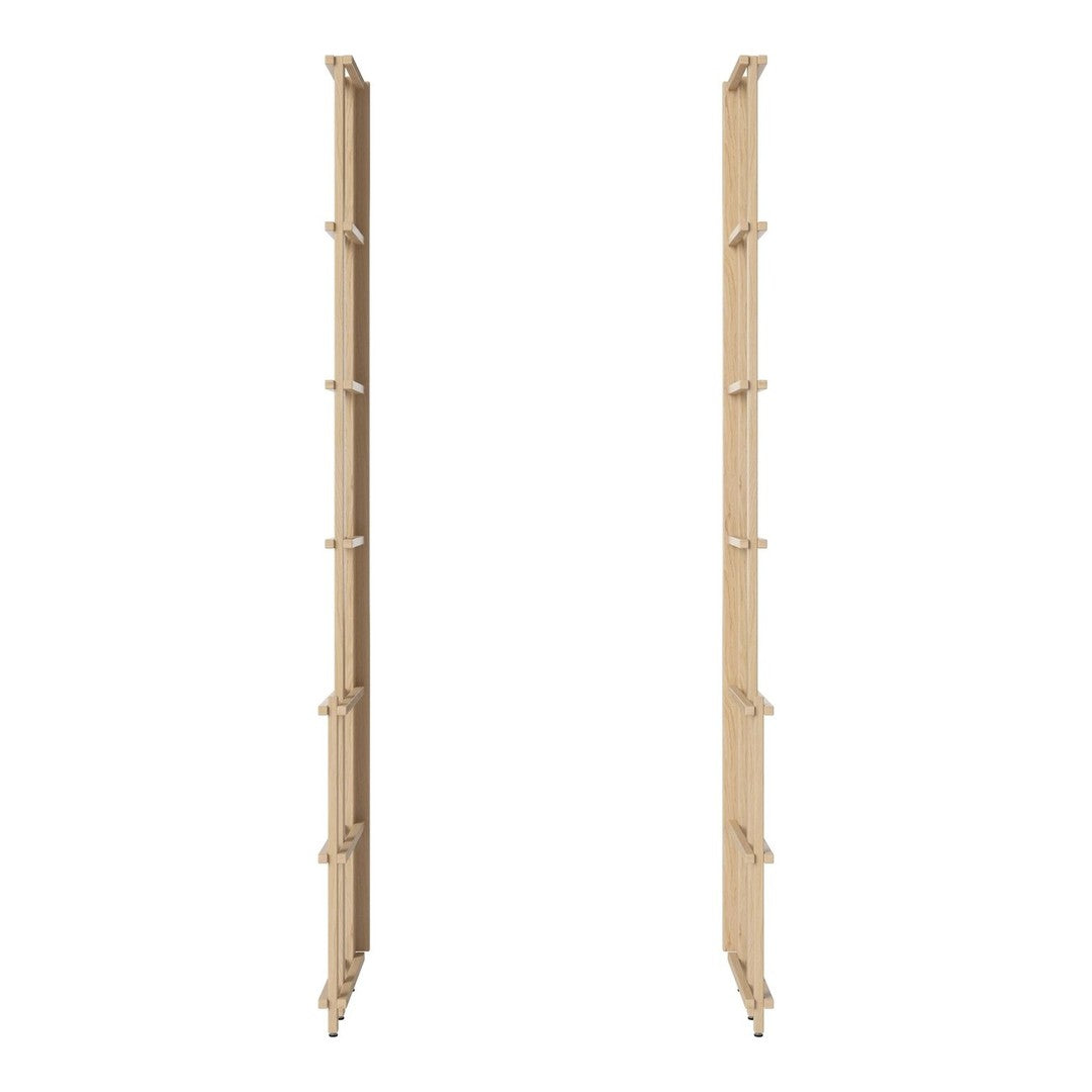 Natural wood finish with a smooth texture and vertical panel design, ideal for modern home decor.