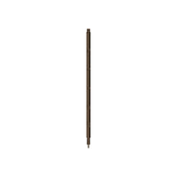 Dark brown, sleek pole with subtle grooves; minimalist design and solid color for versatile decor use.
