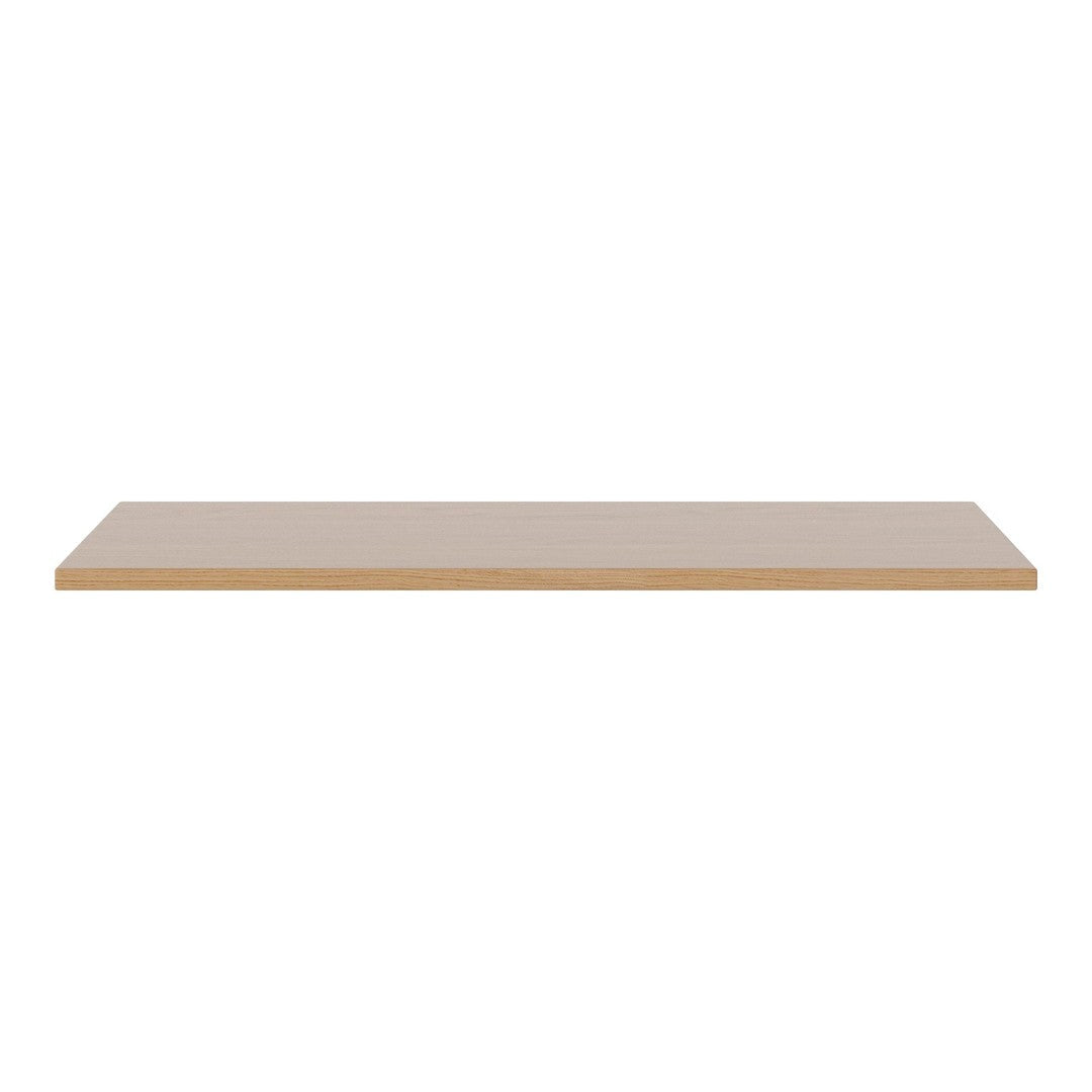 Beige flat shelf with a smooth, matte finish, perfect for modern decor and versatile styling options.