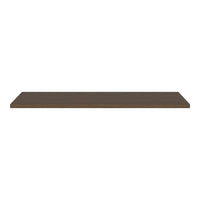 Brown rectangular shelf with a smooth, solid surface, suitable for various home decor styles.