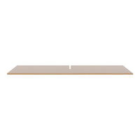 Light beige tabletop with a smooth, minimalist design, featuring a subtle grain pattern. Perfect for modern decor.